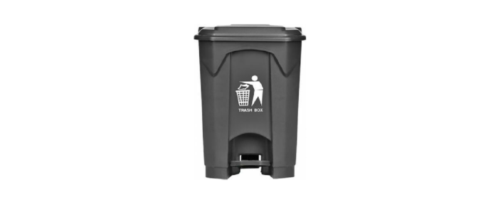 ΚΑΔΟΣ ΑΠΟΡΡΙΜΜΑΤΩΝ ΠΛΑΣΤΙΚΟΣ ΜΕ ΠΕΝΤΑΛ 45L (ΑΝΘΡΑΚΙ)
