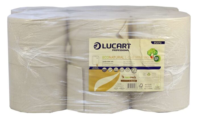 LUCART ΧΑΡΤΙ ΥΓΕΙΑΣ ΣΥΣΚΕΥΗΣ  WC L-ONE MINI ECONATURAL 12rolls 180m - Image 2